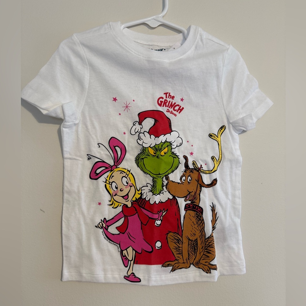 Old Navy White Grinch Graphic Tee